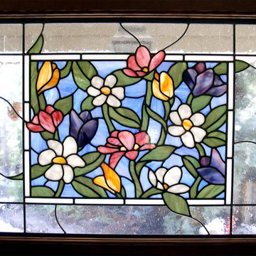 Craftsman Floral Front Door Glass - Style Guide - Nature Scenes