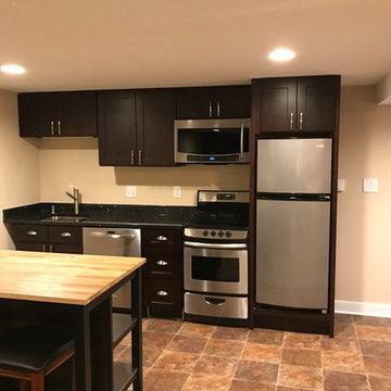 Shaker Espresso Basement Kitchen