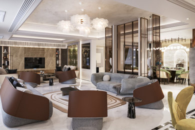 Living room - contemporary living room idea in Delhi