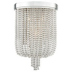 Hudson Valley Lighting - Royalton 3-Light Wall Sconce, Polished Nickel - Bring back the elegance and the glamour of a Jazz Age ballroom with this opulent chandelier. Strings of crystal beads like pearl necklaces cascade all around the light source. Generous amounts of crystal pour down in waterfall-like profusion. With streamlined simplicity and classic elegance, Royalton adds a dash of panache to your space.