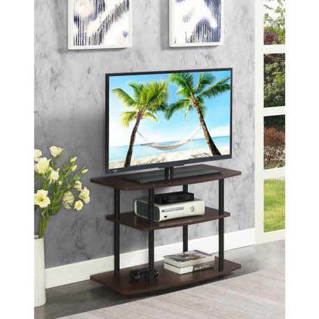 Designs2Go No Tools 3 Tier TV Stand Espresso/Black