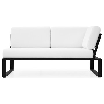 Modern Kore Outdoor 1 Right Arm Loveseat with Quick Drying Cushions, Right Arm