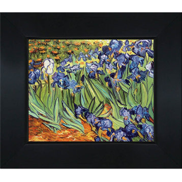 La Pastiche Irises with Frame, 12.75 x 14.75