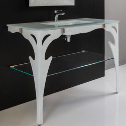Murano Glass Bathroom Vanity Console | 47 inch - Bathroom Vanities And Sink Consoles