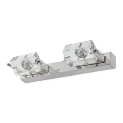 Sparkling K9 Crytal 2-Light LED Wall Mirror Lights - Products