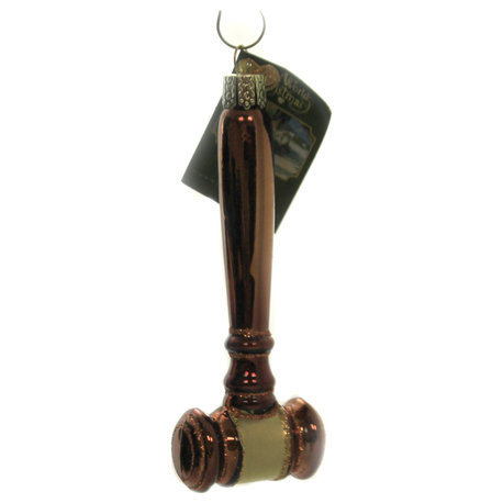 Old World Christmas Gavel Tree Ornament Judge Court