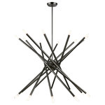 Livex Lighting - Soho 20 Light Black Chrome Large Chandelier - An iconic chandelier, the Soho features an organic, asymmetrical design in a black chrome finish. Ideal for kitchens, dining room settings or entryways, these space-aged inspired pieces are so versatile they can be incorporated into a variety of interiors.