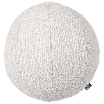 Bouclé Cream Ball Shaped Pillow | Eichholtz Palla S