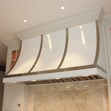 Open Concept White Kitchen - Focal Point