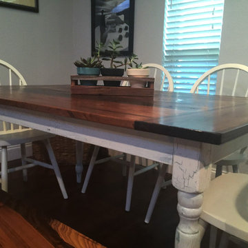 Cypress Farmhouse Table with Crackle Base