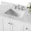 Shelton Bath Vanity Set, White, 48", White Marble Top, Without Mirror