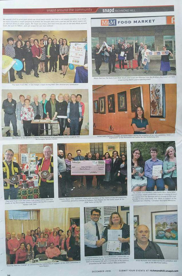 SNAPD Richmond Hill, December Issue, 2016