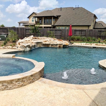 Freeform Pools with Waterfalls