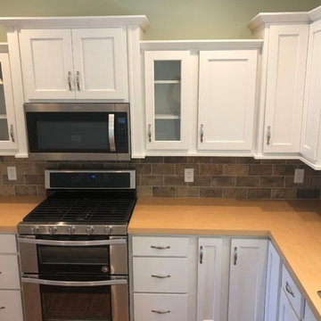 New Construction Milan, IL Koch Express Painted White Formica Amber Maple