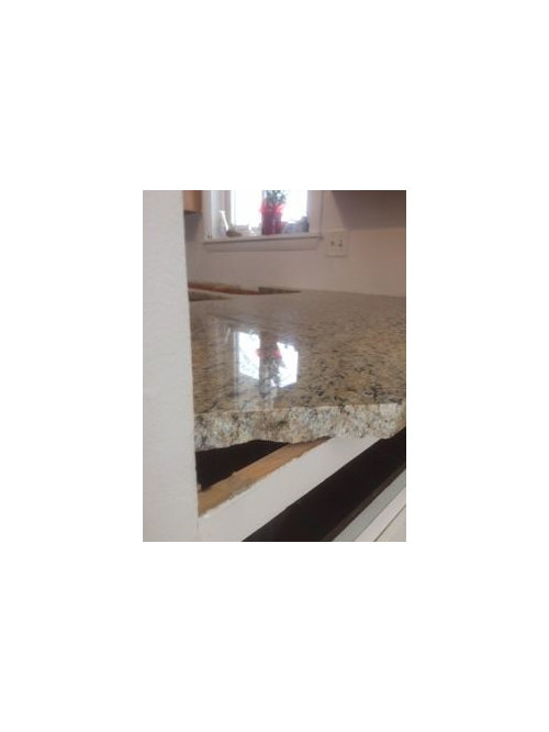 Corner of Granite Countertop broken during installation