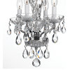 Crystorama 5534-CH-CL-MWP 4 Light Mini Chandelier in Polished Chrome