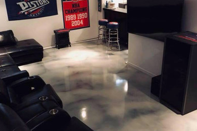 Example of an urban basement design in Cincinnati