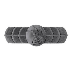 Inviting Home Inc. - Right Horizontal Cockatoo Pull, Brilliant Pewter - Cabinet And Drawer Handle Pulls