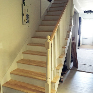 Oak & Wood Baluster - Basement Staircase (Tutton)