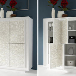 Highboard SKY Serigraphy Flowers by LC Mobili - $815 - Buffets And Sideboards