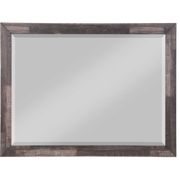 ACME Juniper Rectangular Wooden Frame Bedroom Mirror in Dark Cherry
