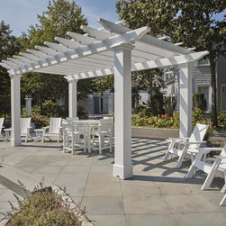 Custom Courtside Pergola - Osterville, MA - Pergolas