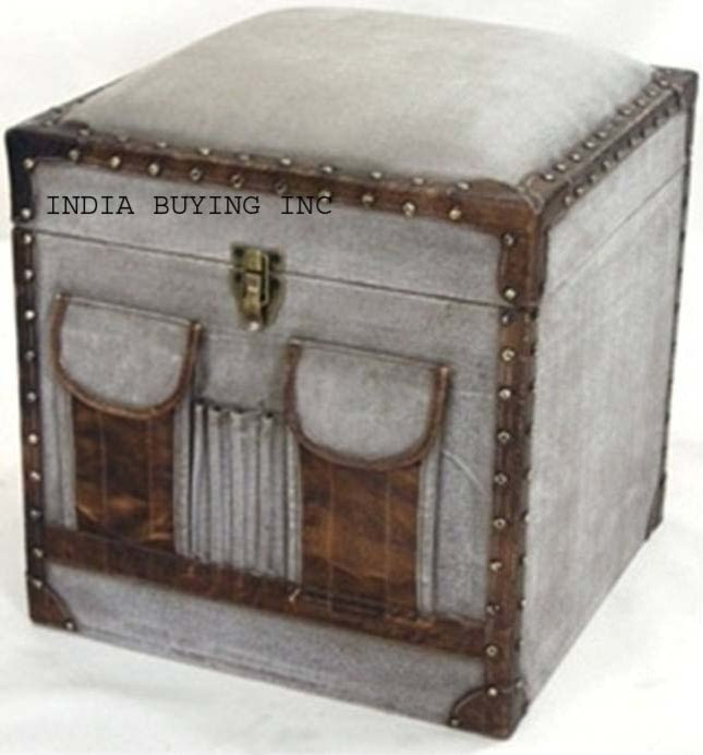 Industrial leather and canvas furniture from India buying inc