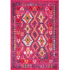 Sevana Tribal Accented Diamonds Area Rugs, Pink, 9'x12'