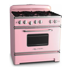 Big Chill 36" Retro Stove- Pink Lemonade - Gas Ranges And Electric Ranges