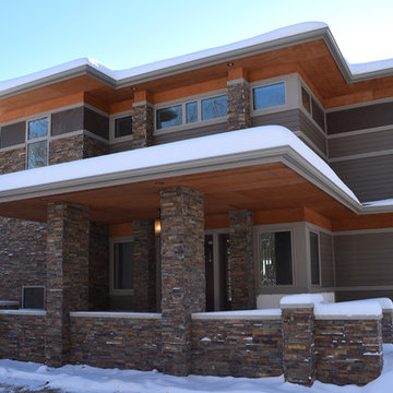 North Elevation, front entry terrace
