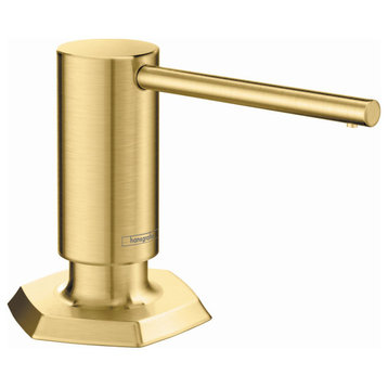 Hansgrohe 04857 Locarno Deck Mounted Soap Dispenser - Brushed Gold Optic