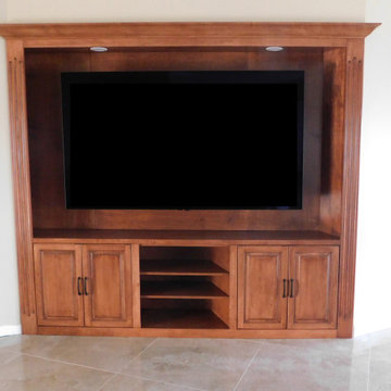 Custom Built-In Traditional Entertainment Center with Raised Panel Doors