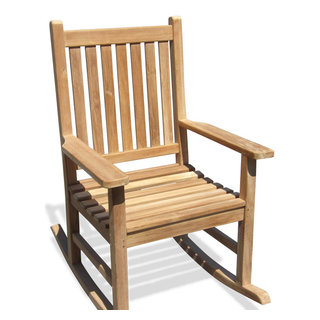 Valencia High Back Rocking Chair, Grade A Teak - Traditional - Outdoor ...