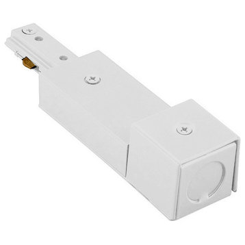 WAC Lighting H Track Live End BX Connector in White