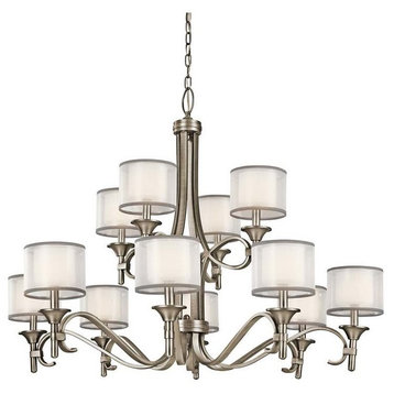 Lacey Chandelier 12-Light, Antique Pewter