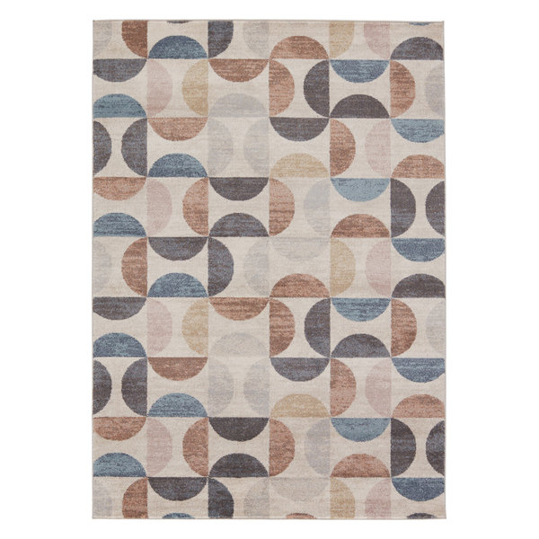 Vibe by Jaipur Living Marcelo Geometric Cream/Multicolor Area Rug 5'3