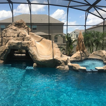 Concrete Waterfall and Slide