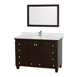 Wyndham Collection Acclaim 48" Bathroom Vanity, Carrera Marble Top - Bathroom Vanities And Sink Consoles