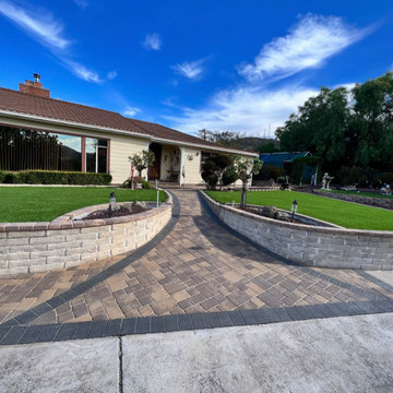 Custom Paver Walkway & Retaining Wall Design