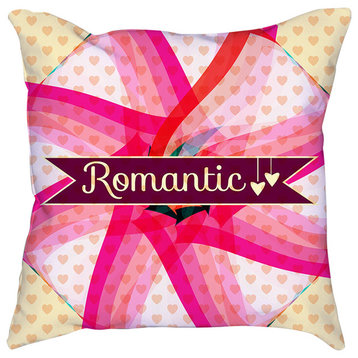 Romantic Sweet Pink Polka Dots Abstract Pillow Cover