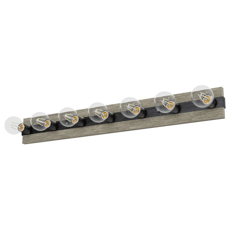 Donelson 7 Light Vanity Wall, Brushed Iron