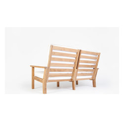 Wintons Teak Manhattan Loveseat - Outdoor Lounge Furniture