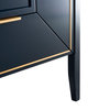 Vetro 30" Vanity With Quartz Counter Top, Gloss White, Navy Blue