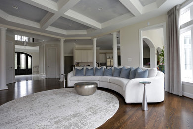 Inspiration for a large contemporary dark wood floor and brown floor entryway remodel in DC Metro