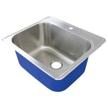 Transolid TRS_MTSB252212-1 25" Drop In Single Basin Stainless - Brushed