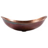 Confucius Copper 19" Boat Vessel Bath Sink with Ashfield Vessel Faucet Kit