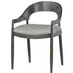 Universal Furniture - Universal Furniture Curated Belmont Chair in After Midnight - Set of 2 - Representing a mild nod to modern style, the Belmont Chair is built with a curved open-air back, sleek armrests, and a lush performance fabric cushion, ensuring ideal form and function in one.