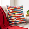 Callie CLI-003 Pillow Cover, Multicolor, 22"x22", Pillow Cover Only