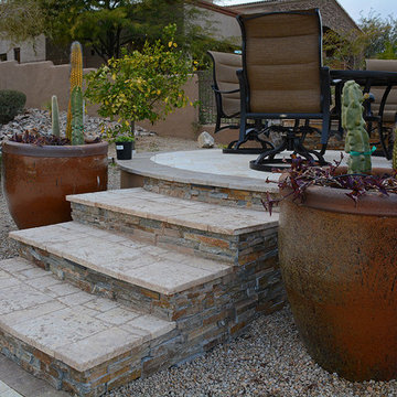 Marbella Travertine Patio, Pool Decking, Outdoor Kitchen, Raised Evening Terrace