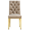 Capri Velvet Upholstered Dining Chair (Set of 2), Beige